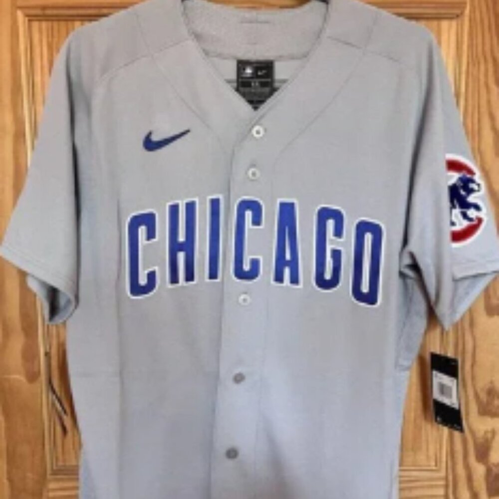 Nike Chicago Cubs Flex Base Authentic Road Gray Jersey Men's Size 44/L 8900-EJ2R